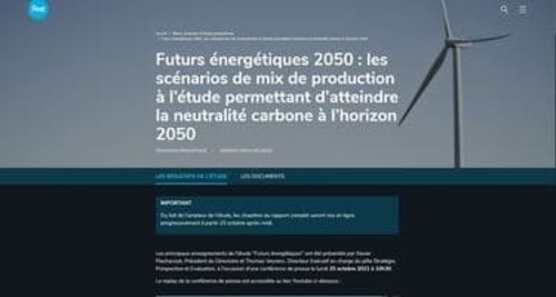 Couverture de Futurs énergétiques 2050 : les scénarios de mix de production à l’étude permettant d’atteindre la neutralité carbone à l’horizon 2050