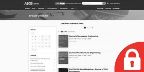 Couverture de ASCE - American Society of Civil Engineering Library