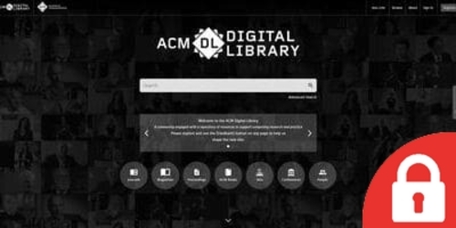 Couverture de ACM - Association Computing Machinery Digital Library