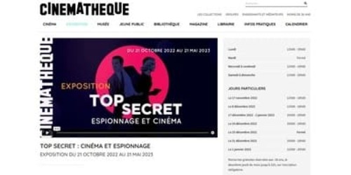 Couverture de Exposition Top secret : cinéma et espionnage : La Cinémathèque française
