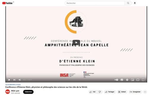 Couverture de Conférence d'Etienne Klein, physicien et philosophe des sciences sur les clés de la Vérité. - YouTube