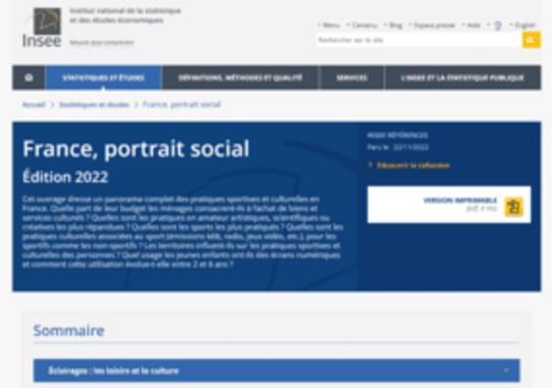 Couverture de France, portrait social : Edition 2022