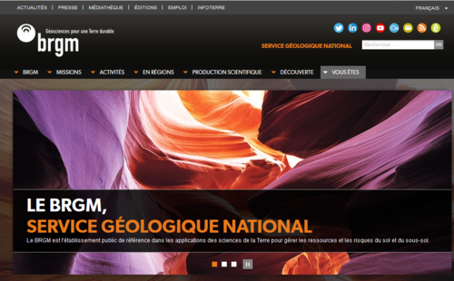 Couverture de BRGM : Service géologique national