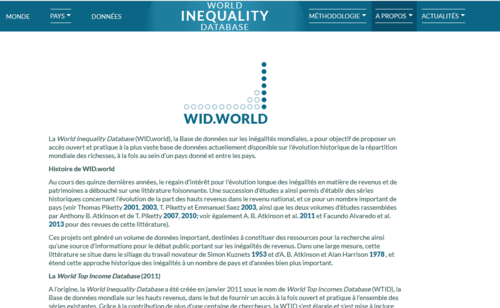 Couverture de WID.world - WID - World Inequality Database