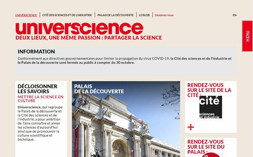 Couverture de Universcience  : Deux lieux, une même passion : partager la science