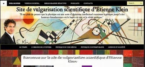 Couverture de Etienne Klein : Site de vulgarisation scientifique