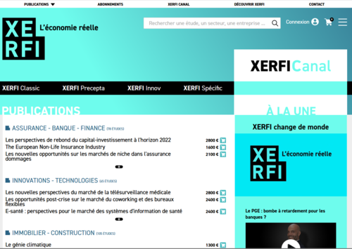 Couverture de Analyse de marché en ligne Xerfi : études économiques et analyses sectorielles