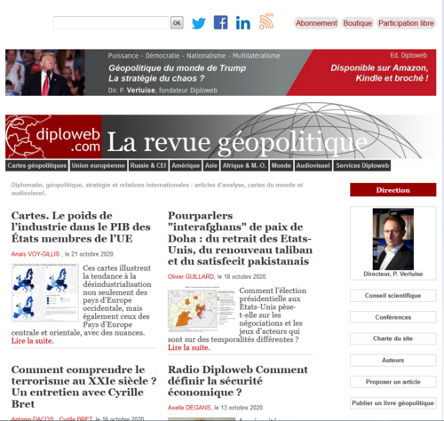 Couverture de Diploweb.com : Géopolitique, stratégie, relations internationales et cartes