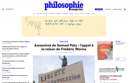 Couverture de Philosophie magazine : actualité, idées, philosophes, bac philo