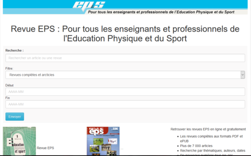 Couverture de Revue EPS : Pour tous les enseignants et professionnels de l'Education Physique et du Sport