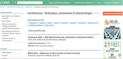Couverture de Conférences - Robotique, automation & mécatronique