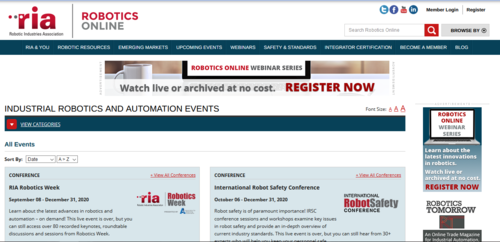 Couverture de Industrial Robotics Events