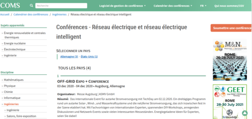 Couverture de Conférences - Réseau électrique et réseau électrique intelligent