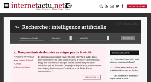 Couverture de Intelligence artificielle - Le blog d'InternetActu.net