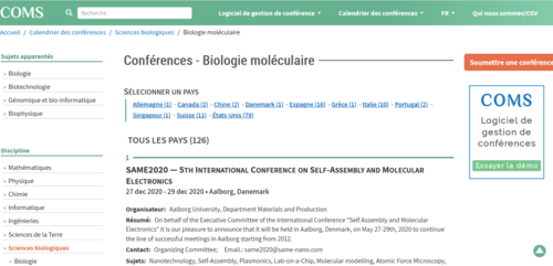 Couverture de Conférences - Biologie moléculaire