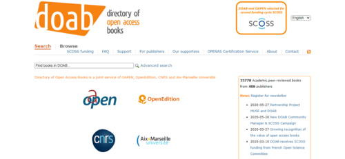 Couverture de DOAB - Directory of Open Access Books