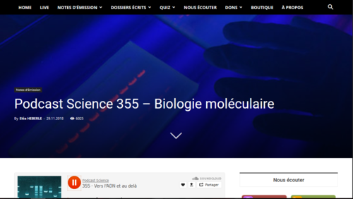 Couverture de Biologie moléculaire - Podcast Science