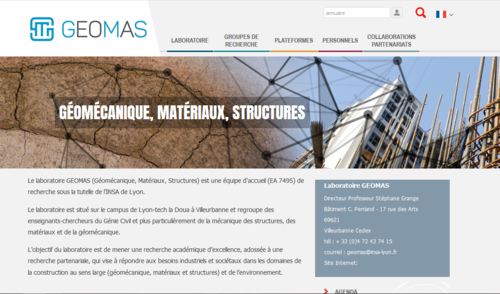 Couverture de GEOMAS - Géomécanique, Matériaux, Structures