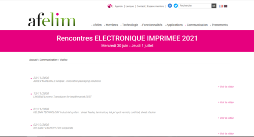 Couverture de AFELIM - Association française de l'électronique imprimée : Vidéos