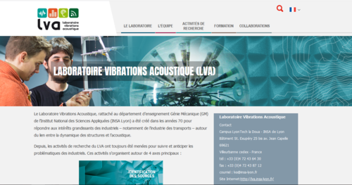 Couverture de Laboratoire Vibrations Acoustique - LVA