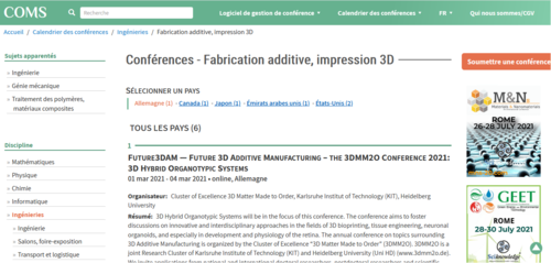 Couverture de Conférences - Fabrication additive, impression 3D