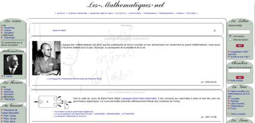 Couverture de Les-Mathematiques.net : Cours de mathématiques supérieures