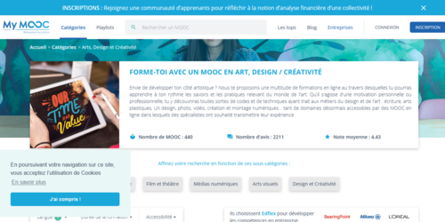Couverture de Tous les MOOC dédiés à l'Art, Design et Créativité