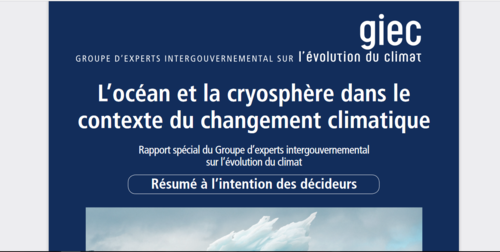 Couverture de L'océan et la cryosphère dans le contexte du changement climatique : Rapport spécial du Groupe d’experts intergouvernemental sur l’évolution du climat