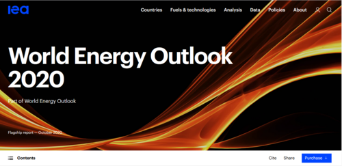 Couverture de World Energy Outlook 2020