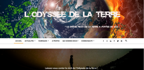 Couverture de L'ODYSSÉE DE LA TERRE : Le grand récit de la Terre à portée de clic !