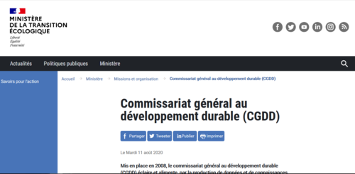Couverture de Commissariat général au développement durable (CGDD)