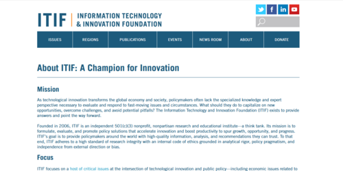 Couverture de About ITIF: A Champion for Innovation