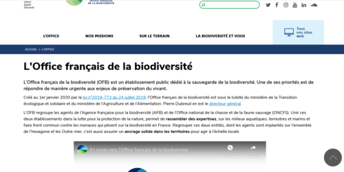 Couverture de Office français de la biodiversité