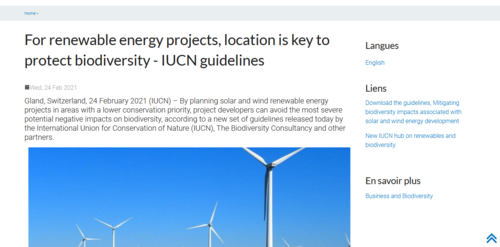 Couverture de For renewable energy projects, location is key to protect biodiversity