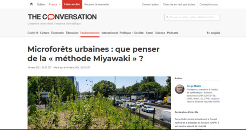 Couverture de Microforêts urbaines : que penser de la « méthode Miyawaki » ?
