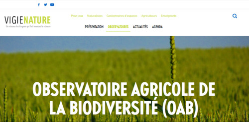 Couverture de Observatoire Agricole de la Biodiversité (OAB) - MNHN