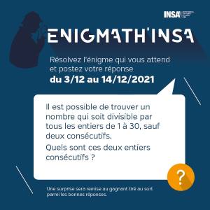Couverture de Enigmath'INSA - Décembre 2021