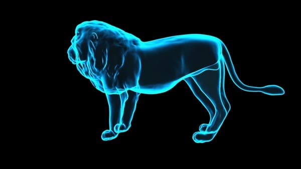 hologramme de lion